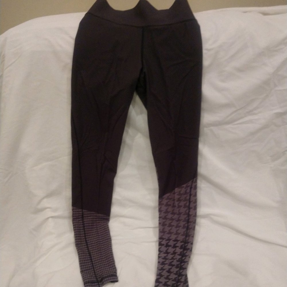 Stella McCartney for Adidas Leggings - Dark Gray w/Houndstooth